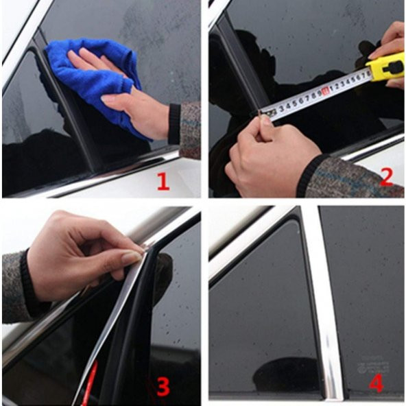 Krom Çıta Parlak Yapısmalı Serit Nikelajlı Çıta (Genişlik : 12mm) - 7