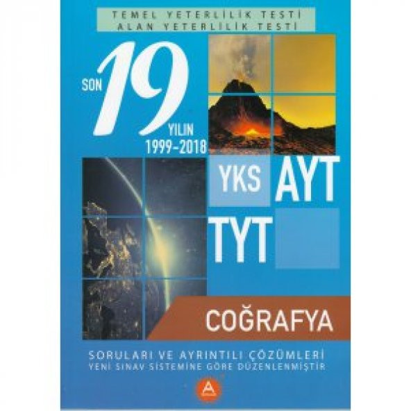 A Yayınları 19 Yıl Çıkmış Tyt Ayt Coğrafya