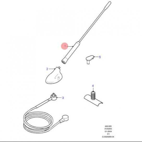 Ford Fiesta  Anten Çubuğu      (97GP18A886AB) - 4