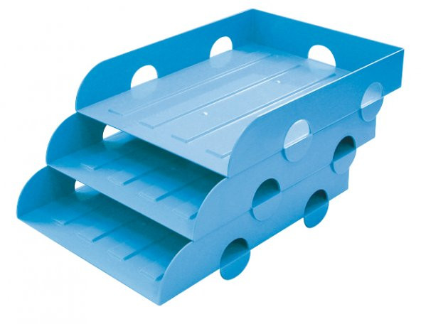 Hipaş Plastik Pratik Masaüstü Evrak Düzenleyici Organizer -OA-2634 -BU (Mavi )
