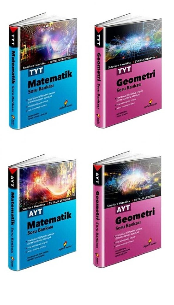 TYT AYT Matematik - Geometri Soru Bankası Seti Aydın Yayınları