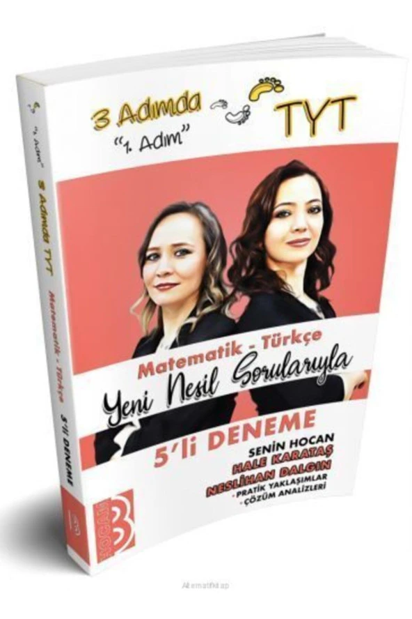 Benim Hocam Yayınları TYT 3 Adımda Matematik-Türkçe 5'li Deneme