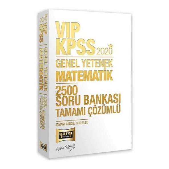 Yargı Yayınları 2020 KPSS VIP Matematik Tamamı Çözümlü 2500 Soru Bankası