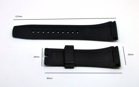 Renn Seiko Velatura Uyumlu Siyah Saat Kordonu - 2