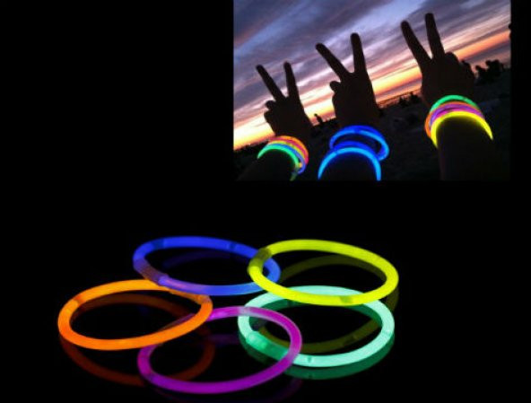 10 Adet Glow Stick Bracelet Fosforlu Kırılan Çubuk BiIeklik