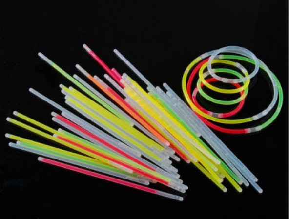 10 Adet Glow Stick Bracelet Fosforlu Kırılan Çubuk BiIeklik - 3