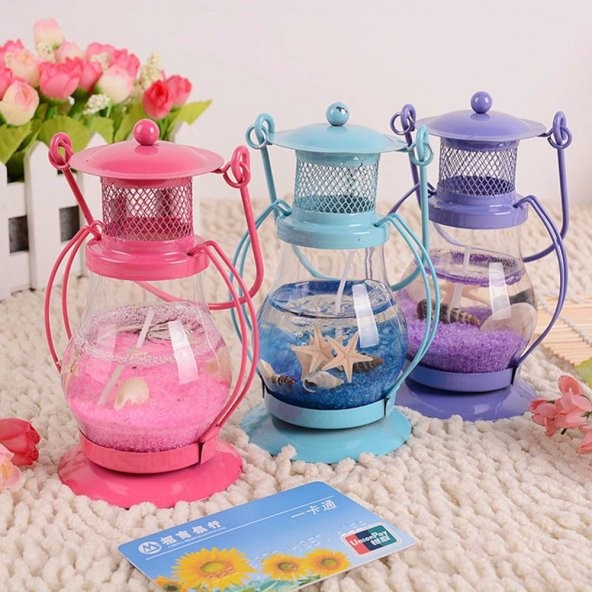 Jel Mum Gemici Feneri Kandil Şeklinde Dekoraratif Mum - Resim 4