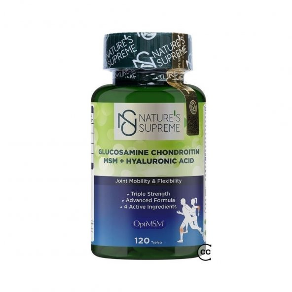 Natures Supreme Glucosamine Chondroitin MSM + Hyaluronic Acid 120 Tablet