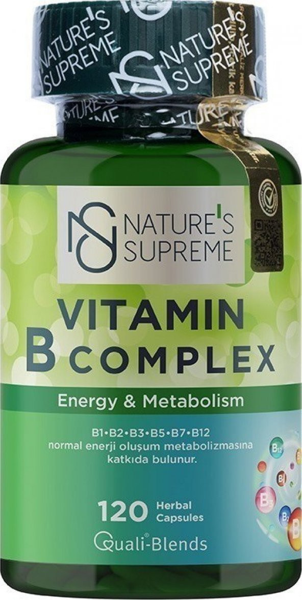 Natures Supreme Vitamin B Complex 120 Kapsül