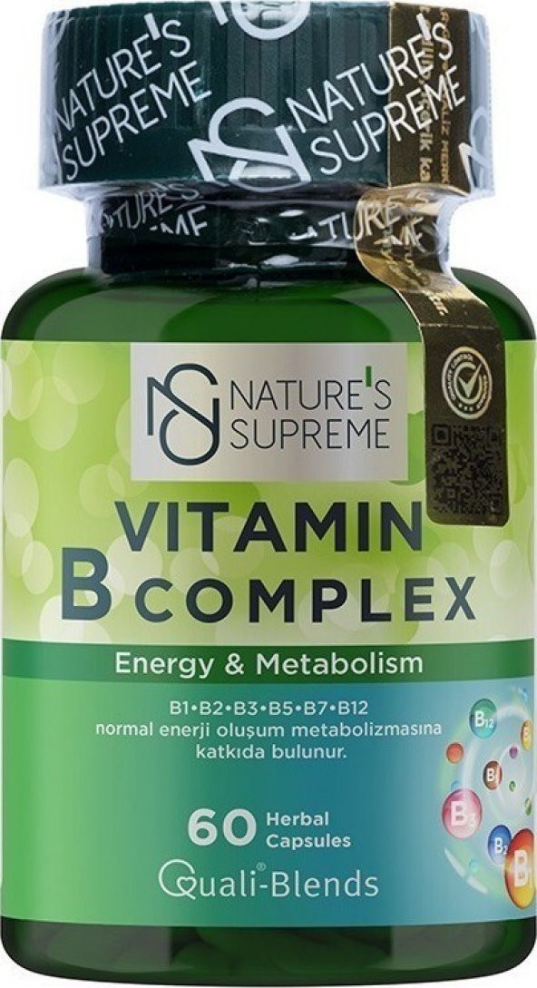 Natures Supreme Vitamin B Complex 60 Kapsül