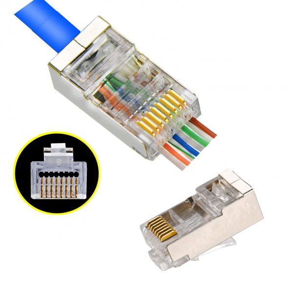 FC5E-5101 YENİ NESİL RJ45 METAL KORUMA KABLO ÇIKŞILI 100 ADET - 6