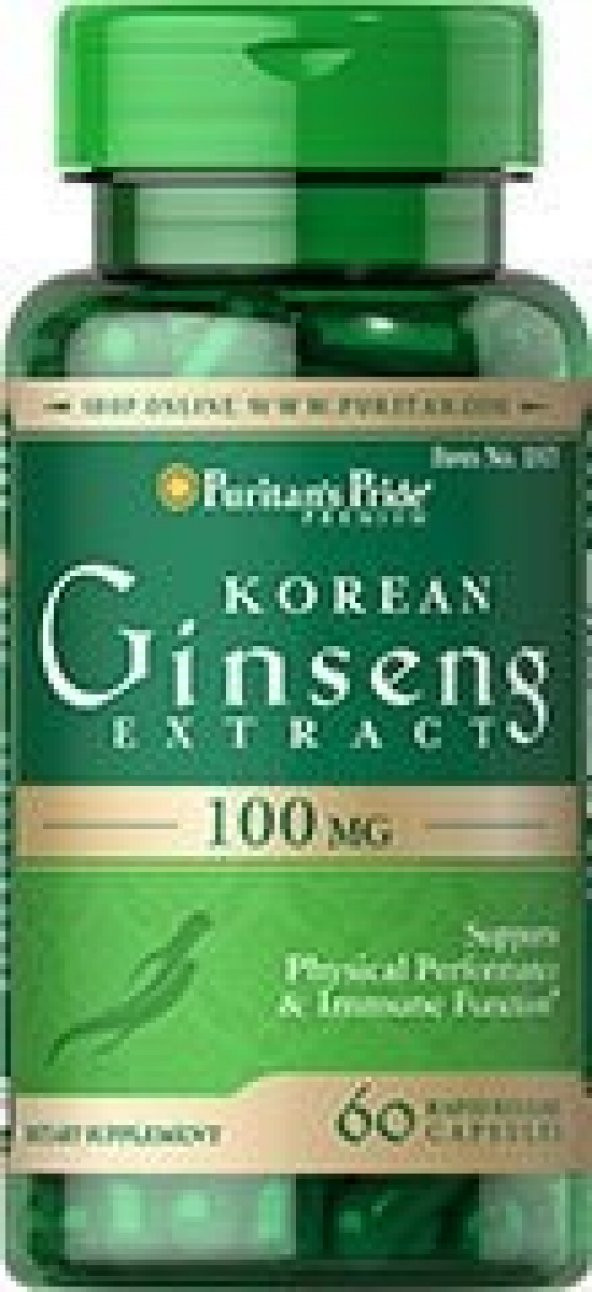 Puritans Pride Koregan Ginseng 100 MG 60 Kapsül