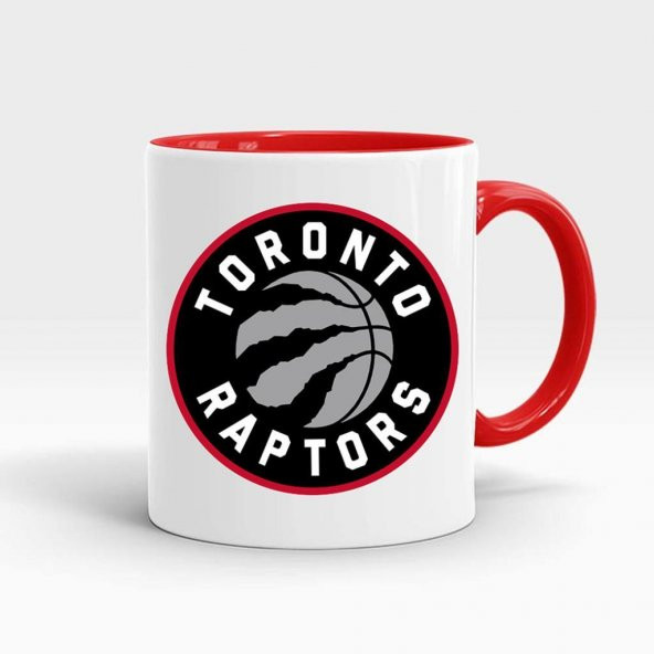 Toronto Raptors Baskılı İçi ve Kulpu Kırmızı Renkli Kupa