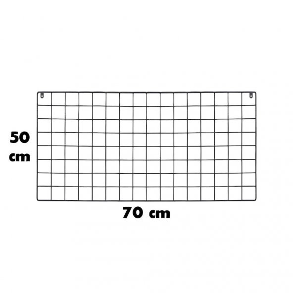 Fotoğraf Askılığı Tel Pano Metal Duvar Askılığı 5 Mandal Hediyeli - 4