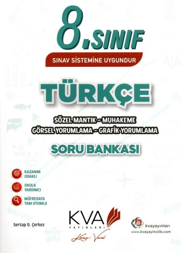 Koray Varol KVA 8. Sınıf Türkçe Sözel Mantık Muhakeme Soru Bankası