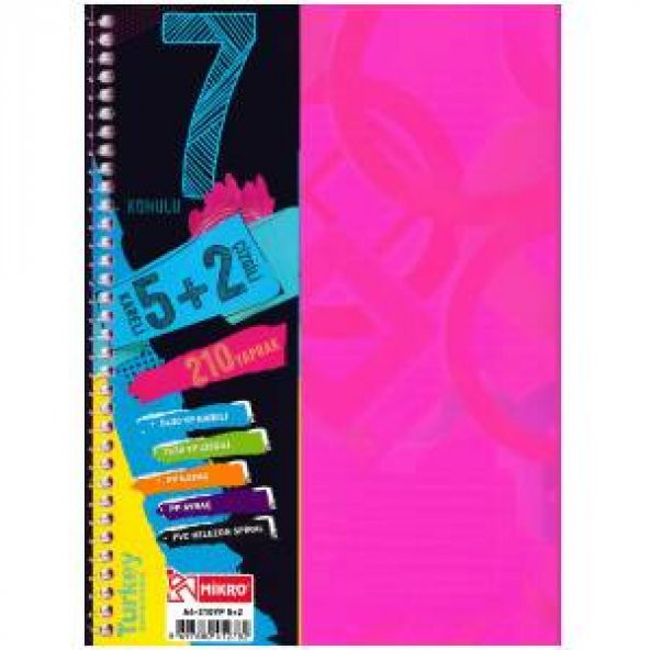 ÇINAR 7+3 DEFTER 7 KARELİ 3 ÇİZGİLİ ÇOKLU DEFTER - 4