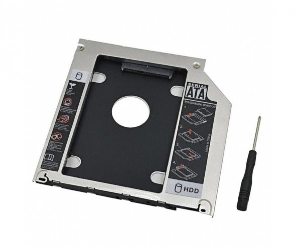 9.5mm HDD Caddy Notebook DVD to SSD Kutu Sata Laptop Notebook CD Kızak Ekstra Harddisk Slim