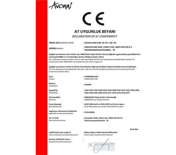 Avonni LM-9109-1E Eskitme Kaplama Lambader - 2
