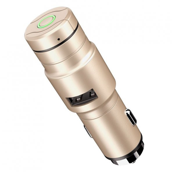 Baseus Intelligent Serisi Araç Şarj Cihazı ve Bluetooth Kulaklık Gold CCBKER-0V - 5