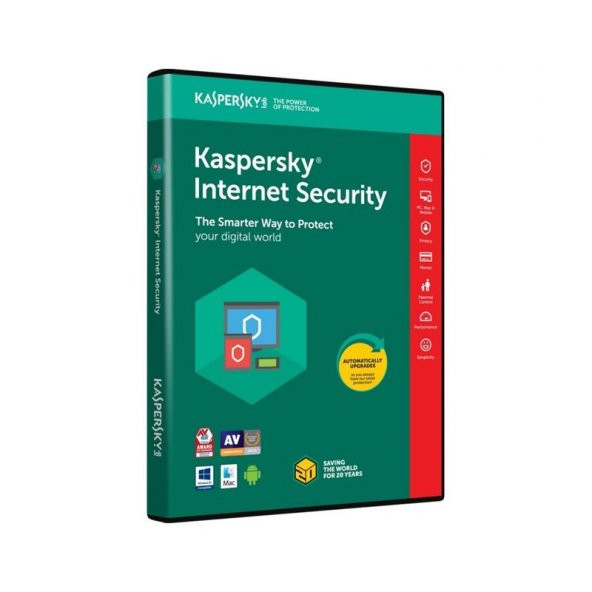Kaspersky İnternet Security 2019 2 Kullanıcı 1 Yıl Lisans (Kutulu DVD)