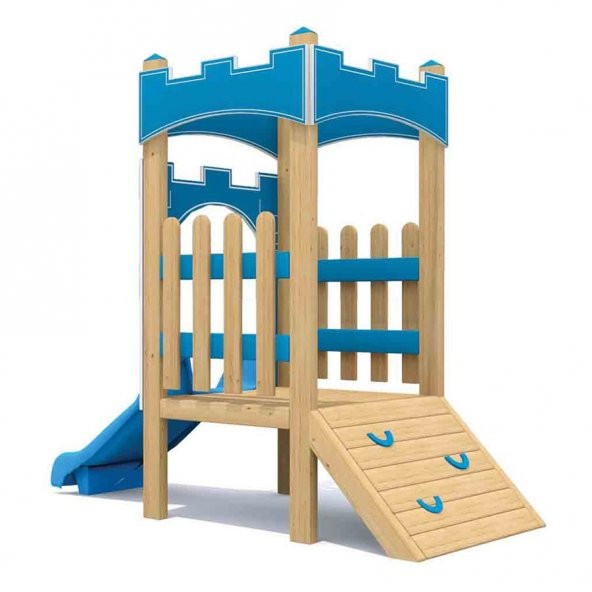 Ahşap Minik Kale Oyun Parkı Oyun Alanı Çocuk Park Bahçe Oyuncak