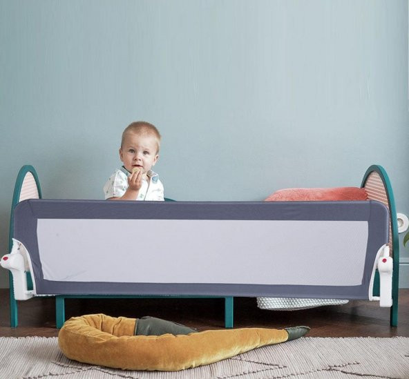 Tommybaby Katlanır Yatak Bariyeri Bebek Yatak Korkuluğu 150 cm - 2
