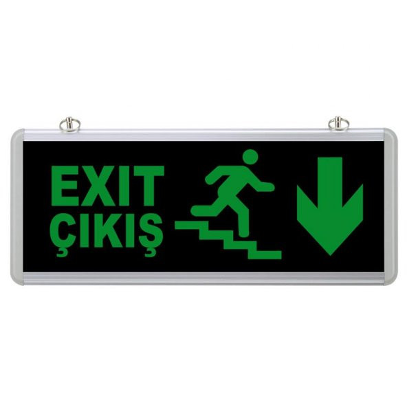 Çıkış/Exit Acil Yönlendirme Armatürü Merdivenli Aşağı Yön SG156