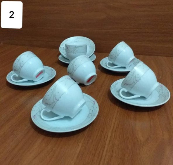 GEZER LİFE 12 PARÇA 6 KİŞİLİK NOSTALJİK KAHVE FİNCAN TAKIMI - 3