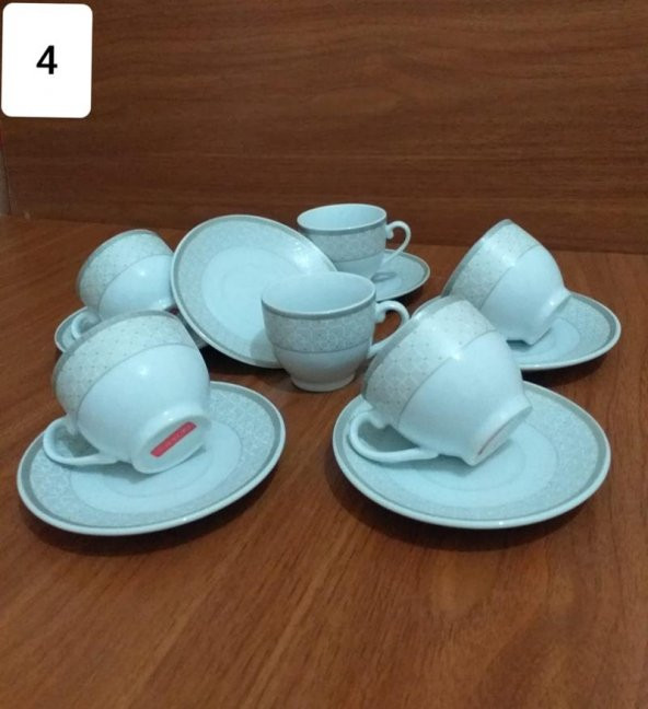 GEZER LİFE 12 PARÇA 6 KİŞİLİK NOSTALJİK KAHVE FİNCAN TAKIMI - 5