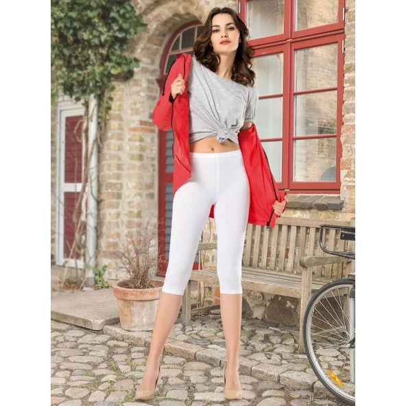 Namaldı 232 Kadın Likralı Pamuklu Kapri Tayt - 4