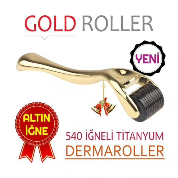 Gold Titanyum İğneli 0.5 mm Saç Çıkarma Tarağı Derma Roller Cilt Yenileme Rollon Dermoroller
