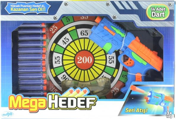 Mega Hedef Mermili Dart Tabancası