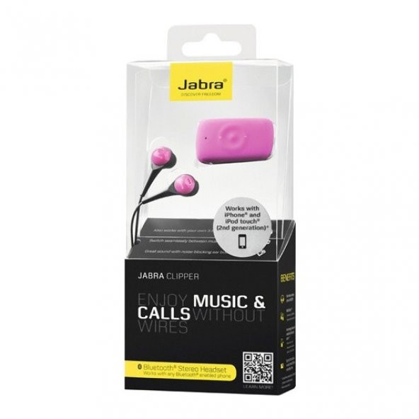 Jabra Clipper Pembe Stereo Kulak İçi Bluetooth Kulaklık
