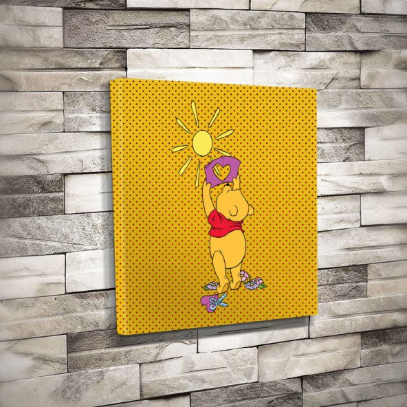 Güneş ve Sevimli Ayıcık Winnie The Pooh Dekoratif Kanvas Tablo-P25a