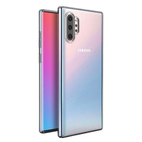 Samsung Galaxy Note 10 Plus (N975) Kılıf FitCase Toz Koruma Tıpalı Şeffaf Arka Kapak - 1