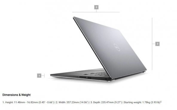 DELL DELL Precision  M5540, Xeon E-2276M, 16GB,M.2 512GB PCIe, T1000-4G,15,6",W1OP M5540-HELSINKI - 4
