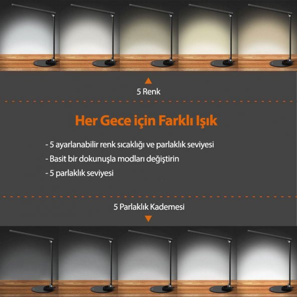 TAOTRONICS TAOTRONICS  9W LED Masa Lambası Philips EnabLED Programı Üyesi TT-DL19 - 5