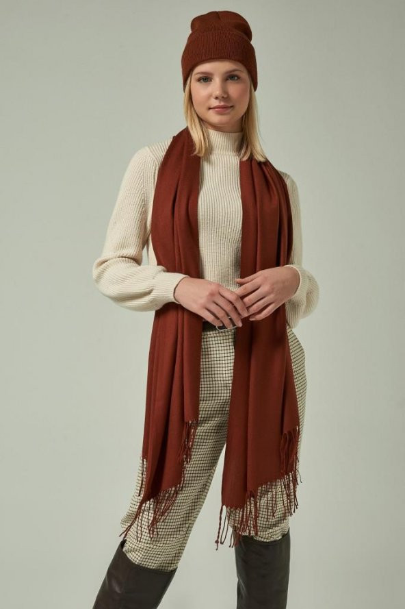 Felice Butik 12107 Kiremit Rengi Şal - 2