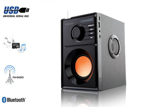 Mikado MD-10B 5W+2.5W 2 Usb + McSD+Fm Destekli Bluetooth Speaker - 2