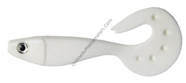 Powerex Orak-Ay Kuyruk Silikon Yem 10cm Beyaz