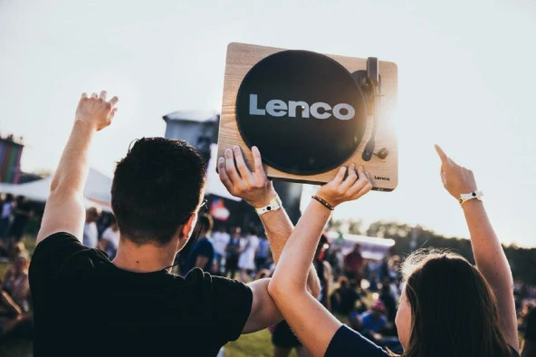 Lenco LS-50 WD Ahşap Hoparlörlü USBli MP3e Kayıt Özellikli Pikap Plak Çalar - 8