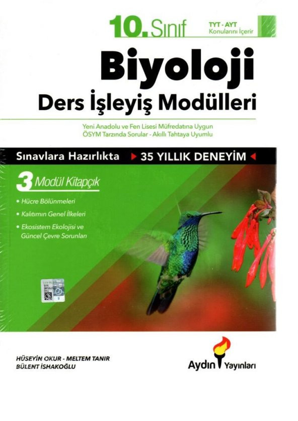 Aydın Yayınları 10. Sınıf Biyoloji Ders İşleyiş Modülleri