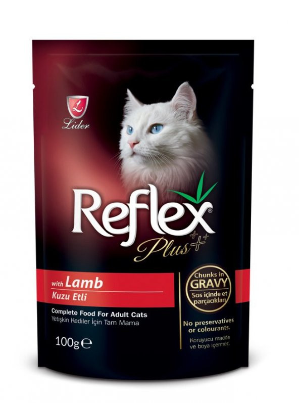 Reflex Plus Kuzulu Pouch Kedi Konserve Sos  İçinde Et Parçacıklı 100 Gr - 2