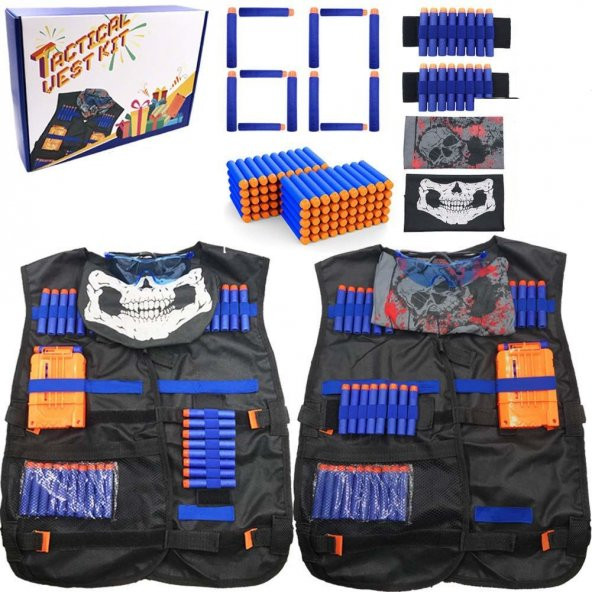 Nerf Tactical Karşılıklı Atışma Seti Nerf Yelek ve Aksesuar Seti