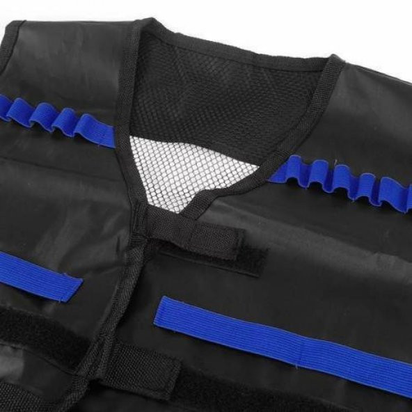 NERF YELEK VE 10 ADET NERF YUMUŞAK BAŞLI MERMİ TAKTİK CEPHANELİK - 3