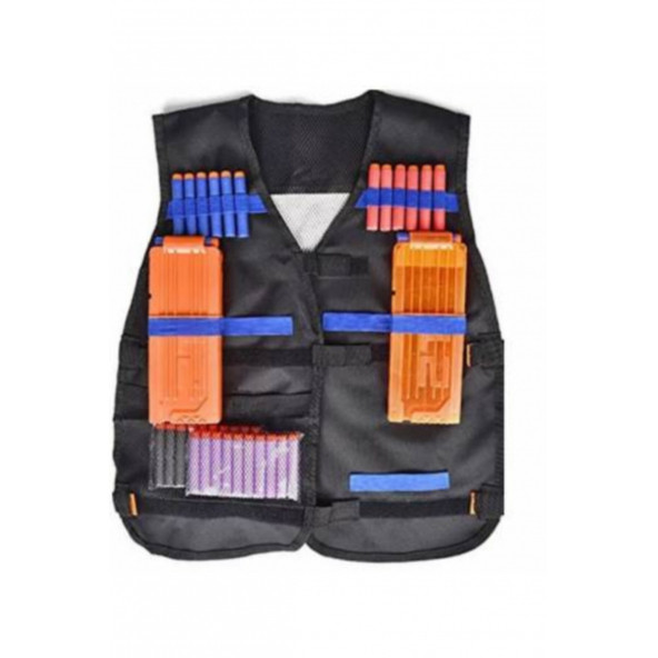 NERF OYUNCAK MERMİ  UYUMLU YELEK  + MERMİ DEPOLAMA BİLEKLİK - 8