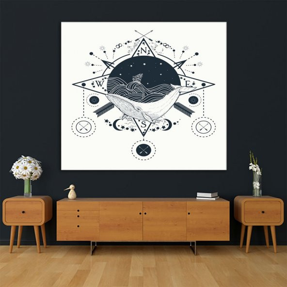 Bohem Tarz Deniz Dalga Desenli Duvar Örtüsü - 5