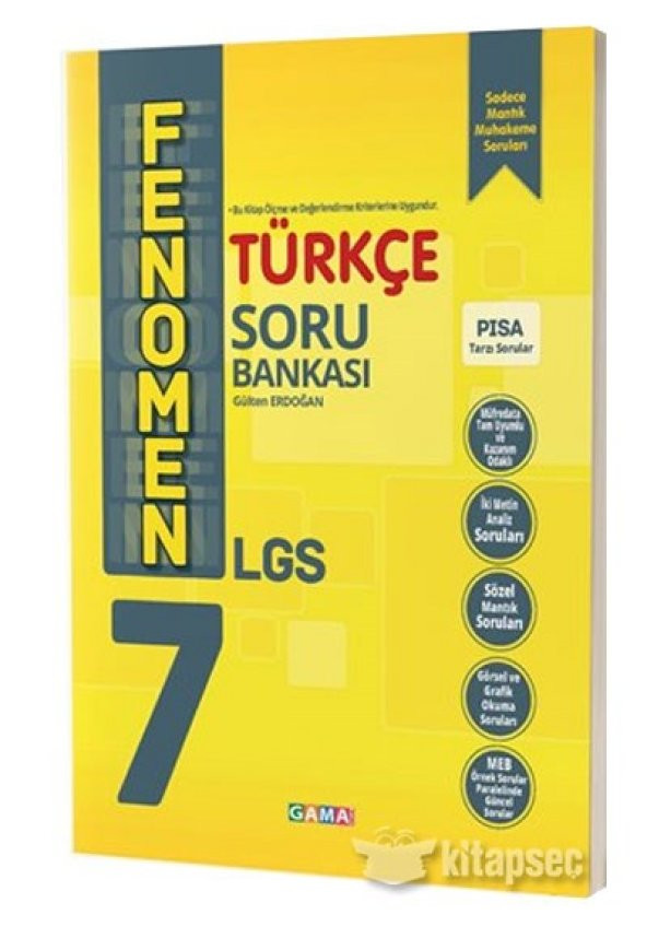 7. Sınıf Fenomen Türkçe Soru Bankası Gama Yayınları - 1