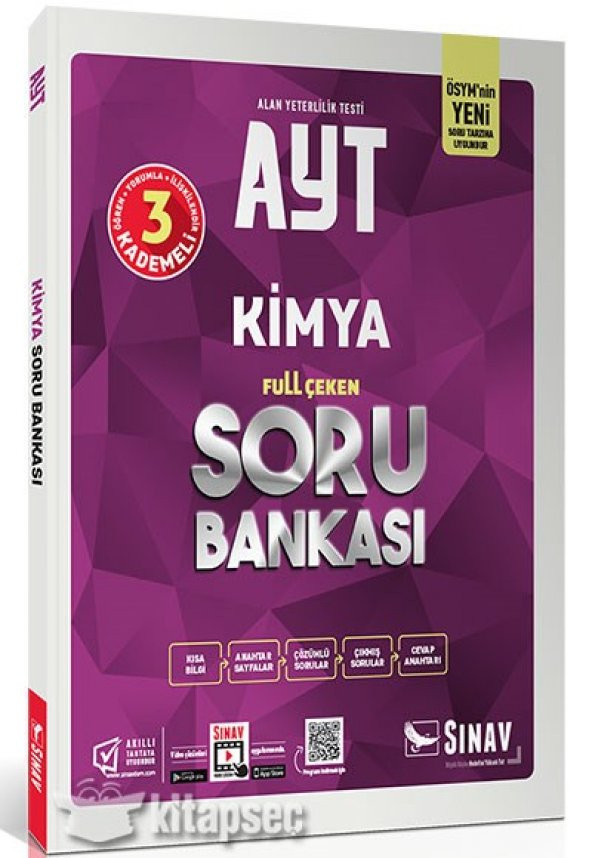 AYT Kimya Full Çeken Soru Bankası Sınav Dergisi Yayınları