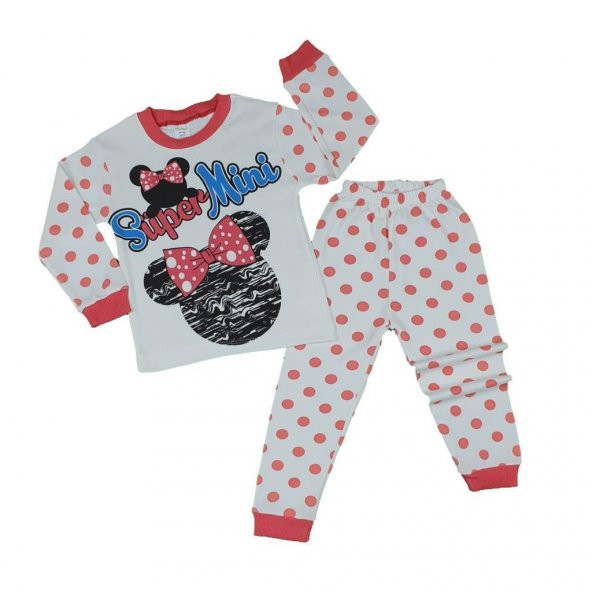 Kız Bebek Mickey Mouselu Pijama Takımı